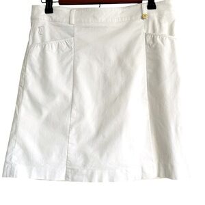 GOLFINO Ladies White Stretch Golf Skort Skirt Size 8 Tennis Athletic Pickleball